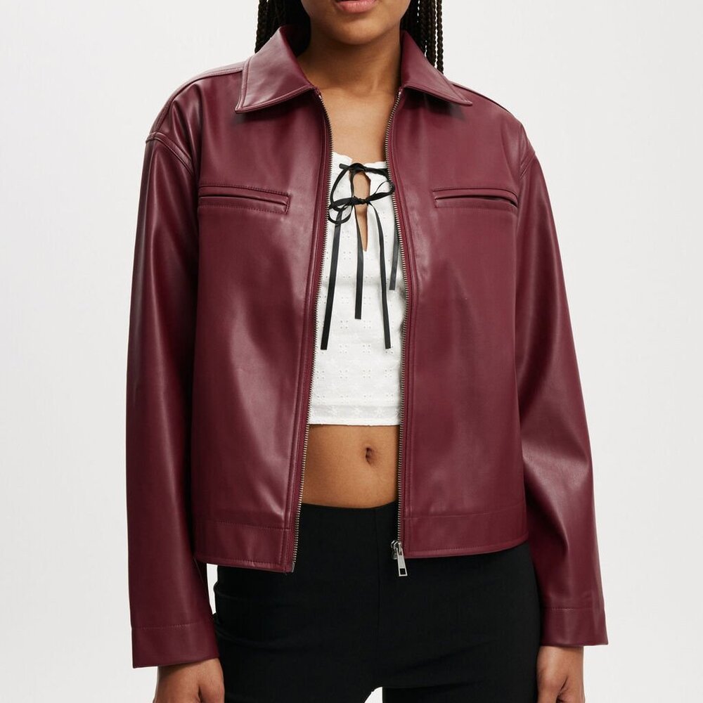 Cotton On Ivy Faux Leather Jacket